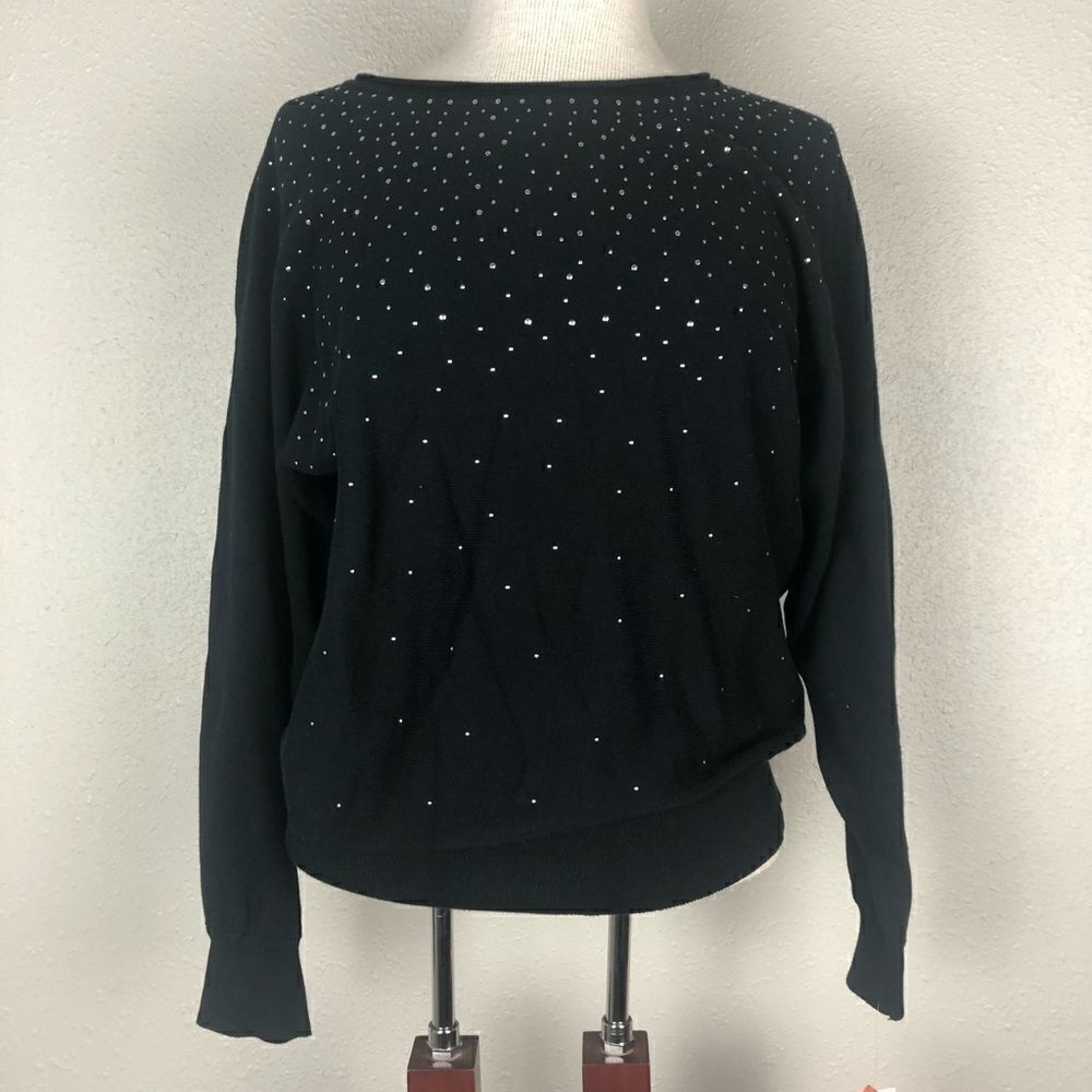 NWT C.D. Petites “Nailhead” Long Sleeve Sweater